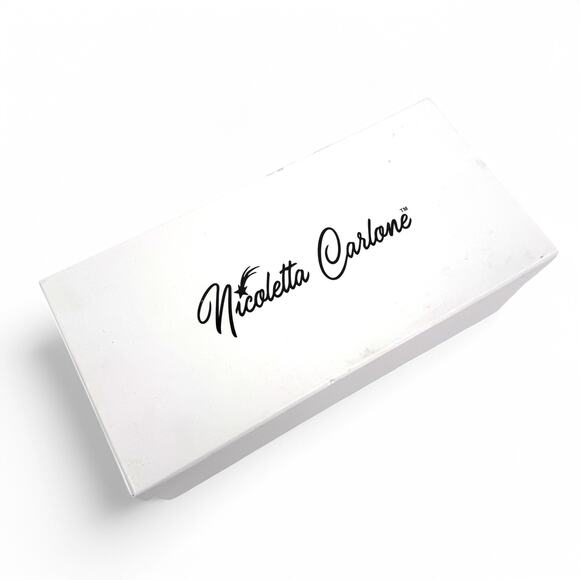 Nicoletta Carlone Irene Spiderweb Black Velvet Flats Womens US 8.5 EU 39 READ - Picture 10 of 11